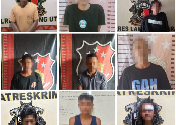 Dalam Tiga Hari, Polres Lampung Utara Ungkap 10 Kasus C3 Dengan Mengamankan 9 Orang Pelaku