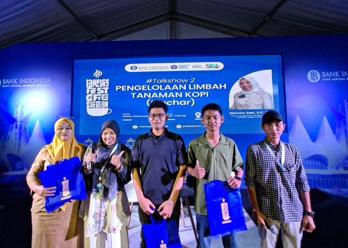 Pengunjung Lampung Fest Belajar Mengolah Limbah Kopi Jadi Produk Hijau