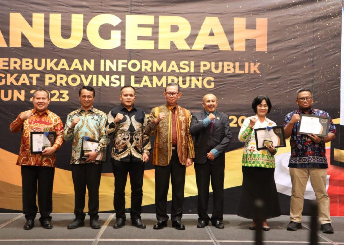 Pemkot Bandar Lampung Meraih Penghargaan Dalam Acara Anugerah Keterbukaan Informasi Publik Tahun 2023