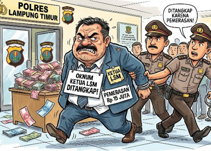 Oknum Ketua LSM di Lampung Timur Ditangkap Polisi, Diduga Peras Pengusaha Rp15 Juta