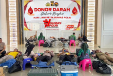 Sambut Hari Jadi Humas Polri ke-74, Polres Pesawaran Gelar Donor Darah Serentak sebagai Wujud Kepedulian Sosia