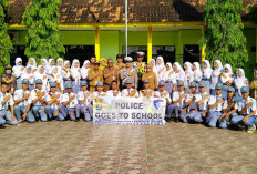 Satlantas Polres Lampung Utara Edukasi Pelajar Lewat Program Police Goes to School