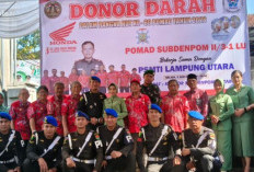 Peringati HUT POMAD ke 80, Subdenpom II/3-1 Lampung Utara Gelar Aksi Donor Darah