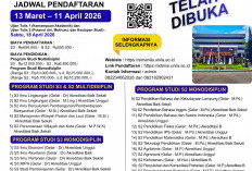 Unila Buka Pendaftaran Pascasarjana 2026/2027, Tersedia Puluhan Program S2 dan S3