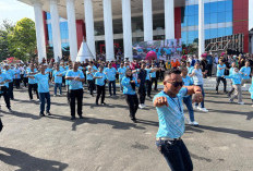 Ratusan Warga Bandar Lampung Larut Dalam Kemeriahan Senam Tabola Bale