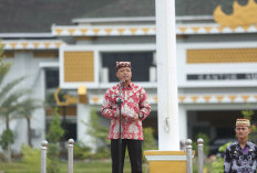 Jalankan Instruksi Gubernur, Bupati Pringsewu Sampaikan Amanat Apel Berbahasa Lampung di Hari Desa Nasional
