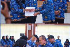 Sekda Iwan Gunawan Serahkan SK Pensiun PNS di Lingkungan Pemkot Bandar Lampung
