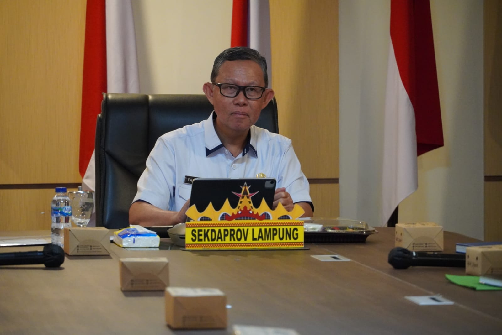 Komite Daerah Ekonomi dan Keuangan Syariah Provinsi Lampung Ikuti Diskusi Bersama Komite Nasional dan Ekonomi 