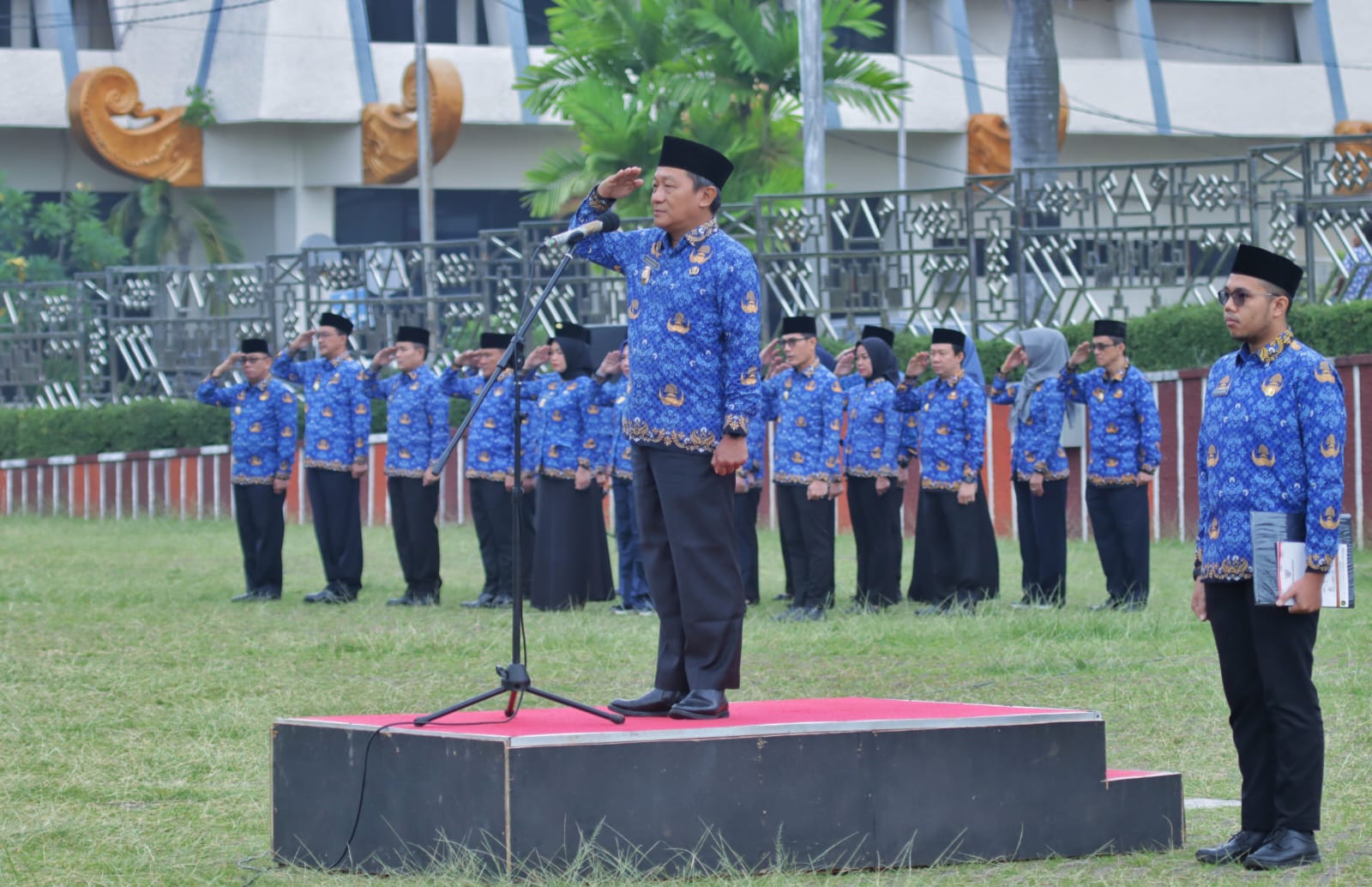 Pemerintah Provinsi Lampung Gelar Upacara Gabungan