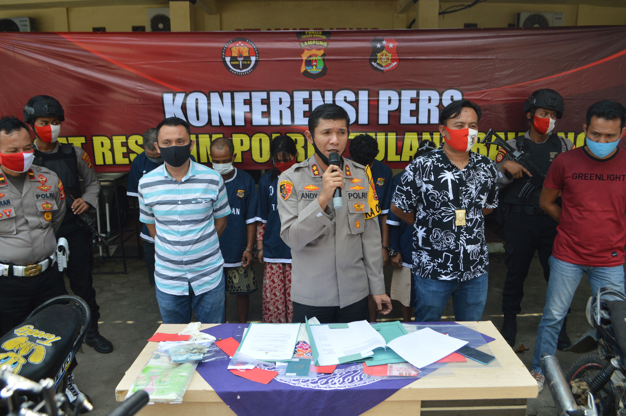 Satreskrim Polres Tulang Bawang Ungkap Pasutri Penyedia PSK Anak Dibawah Umur