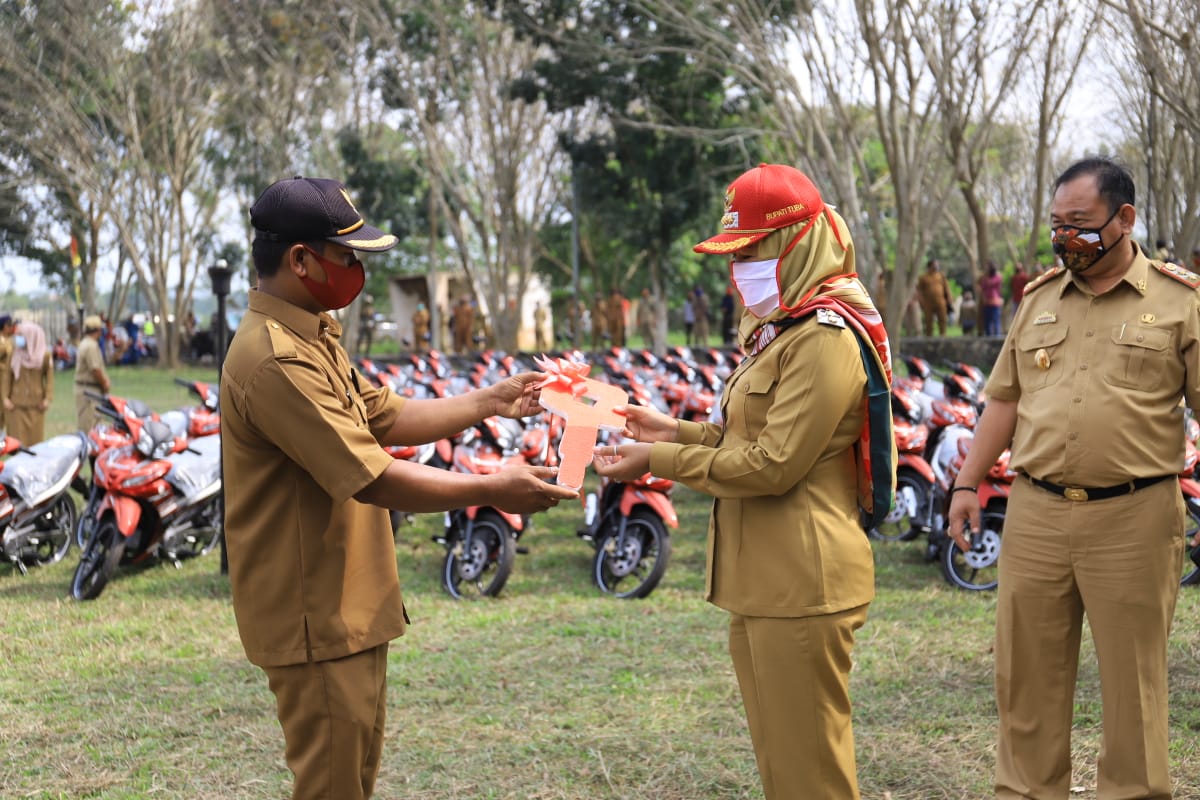 Program BMW, Bupati Tuba Serahkan Bantuan 147 Sepeda Motor Untuk Kadus