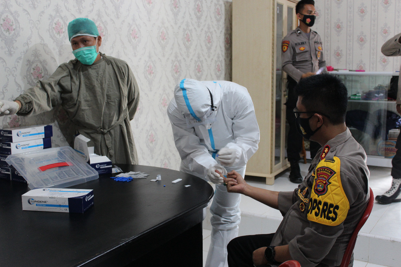 Hasil Rapid Test 268 Personil Polres Tubaba Non-Reaktif