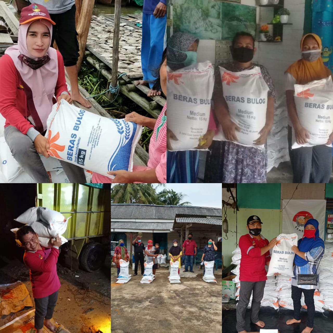 Pendamping PKH Kecamatan Dente Teladas Salurkan Bantuan Sosial Beras ke Masyarakat Tidak Mampu