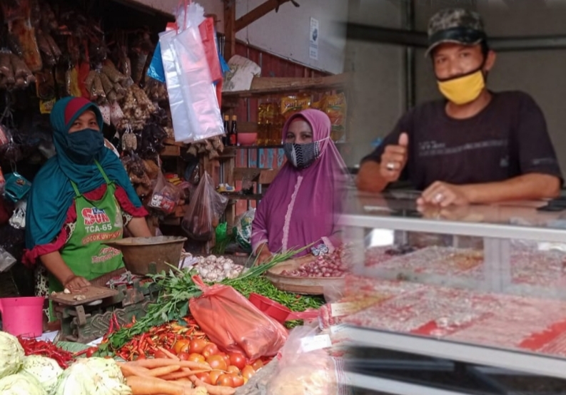 Pedagang Pasar Pulung Kencana Tubaba Keluhkan Omset Penjualan Dimasa Pandemi Covid-19