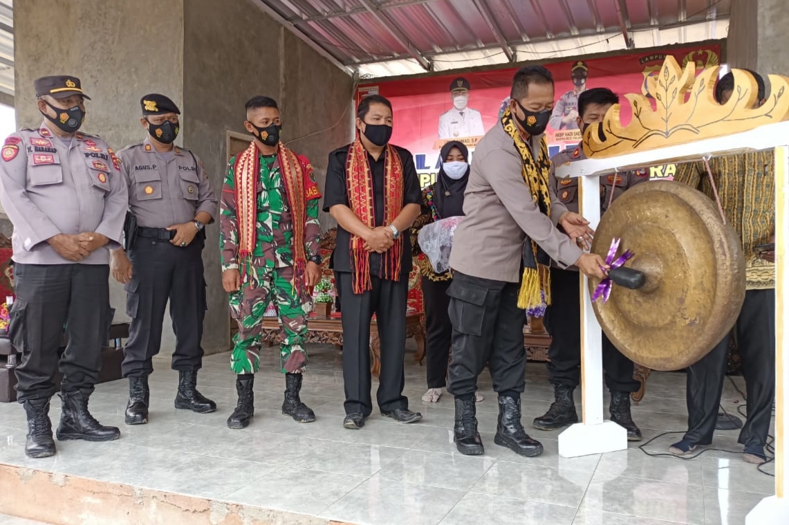 Polres Tubaba Launching Tiyuh Bujung Dewa Menjadi Kampung Tangguh Nusantara