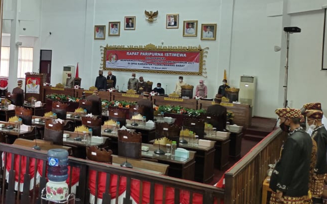 Paripurna Istimewa HUT Ke 57 Provinsi Lampung DPRD Tubaba Dihadiri 7 Anggota