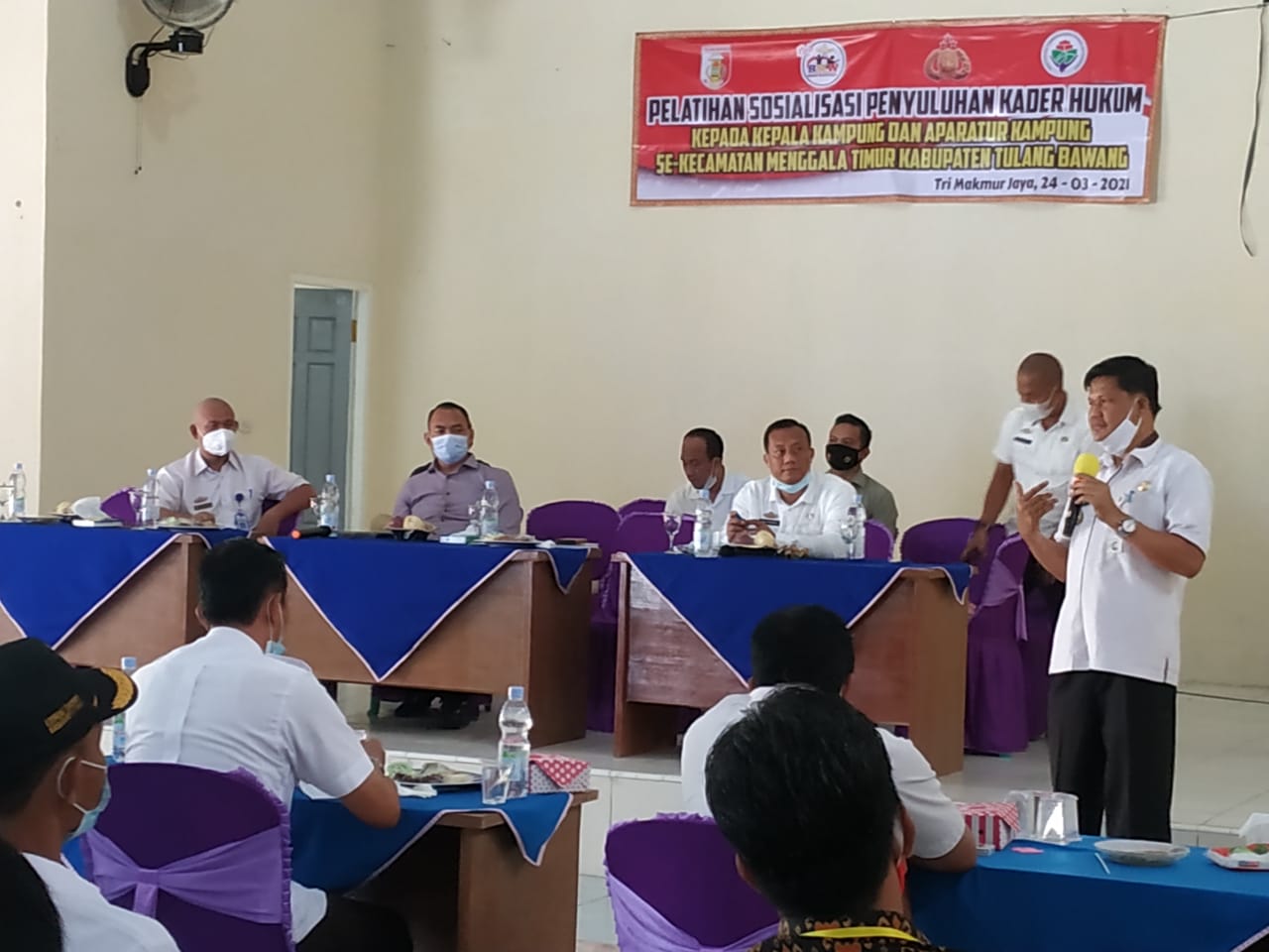 Pelatihan dan Sosialisasi Penyuluhan Kader Hukum Kepada Aparatur Kampung Se-Kecamatan Menggala Timur Dilaksana
