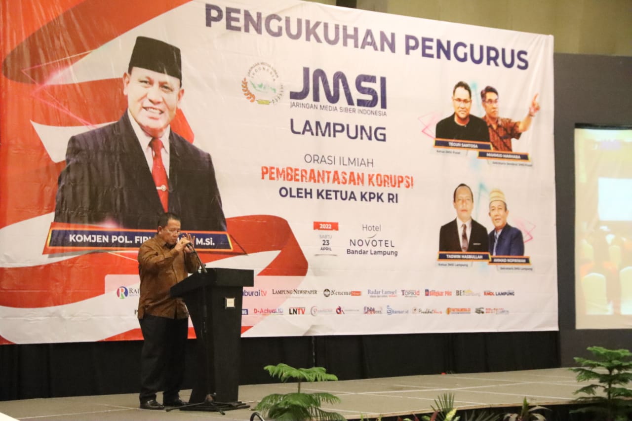 Hadiri Pelantikan JMSI, Gubernur Lampung Harapkan Peran Organisasi dalam Membina Media Siber