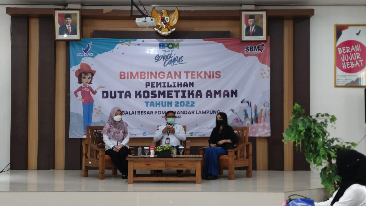 BBPOM di Bandarlampung Gelar Bimtek dan Pemilihan Duta Kosmetik Aman 2022