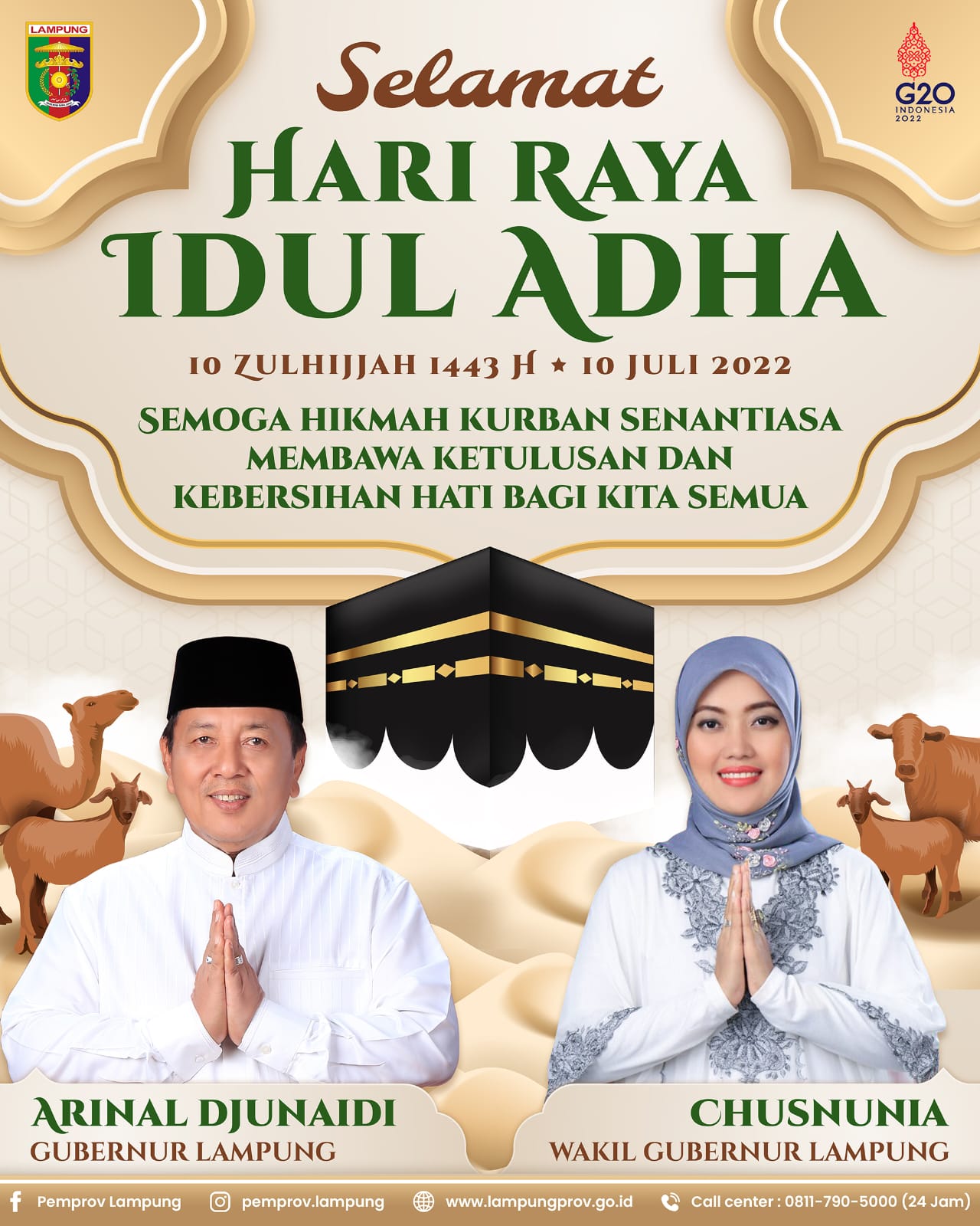 Selamat Hari Raya Idul Adha 1443 Hijriah/2022 Masehi