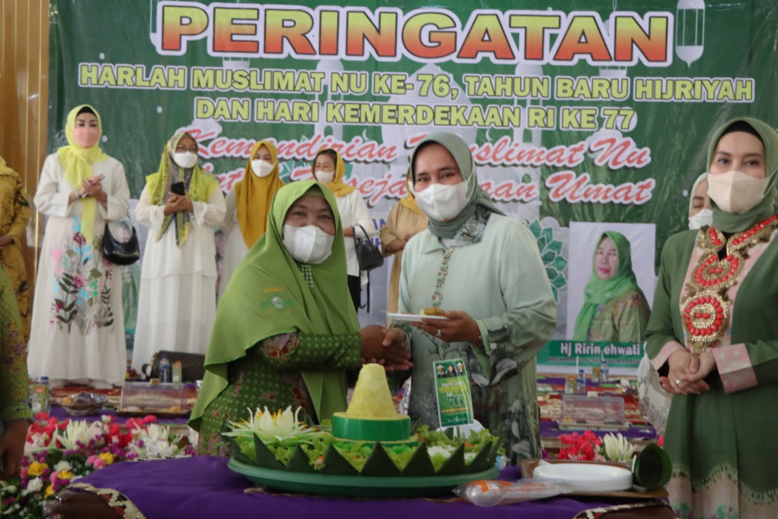 Ketua TP PKK Provinsi Lampung Hadiri Pengajian Akbar Harlah Muslimat NU ke-76 di Way Kanan
