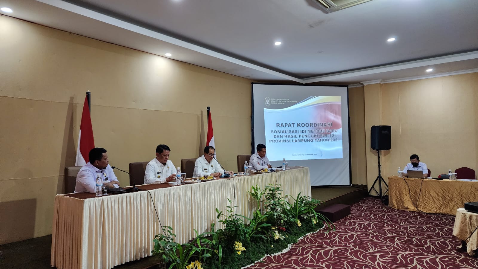 Hasil Indeks Demokrasi Indonesia (IDI) Tahun 2021 menempatkan Provinsi Lampung diperingkat ke 8 (katagori ting