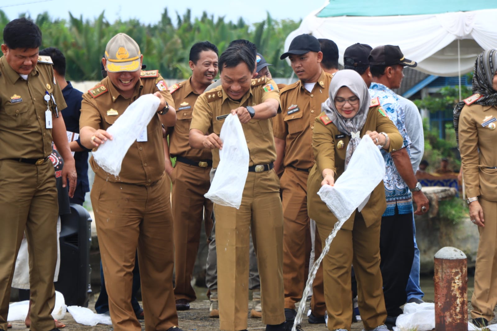 Pemprov Lampung Laksanakan Lanjutan Restocking 1 Juta Ekor Benih Ikan Endemik Di Kabupaten Tulang Bawang