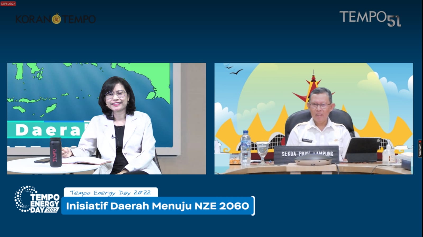 Sekretaris Daerah Provinsi Lampung, Fahrizal Darminto menjadi narasumber Tempo Energy Day 2022