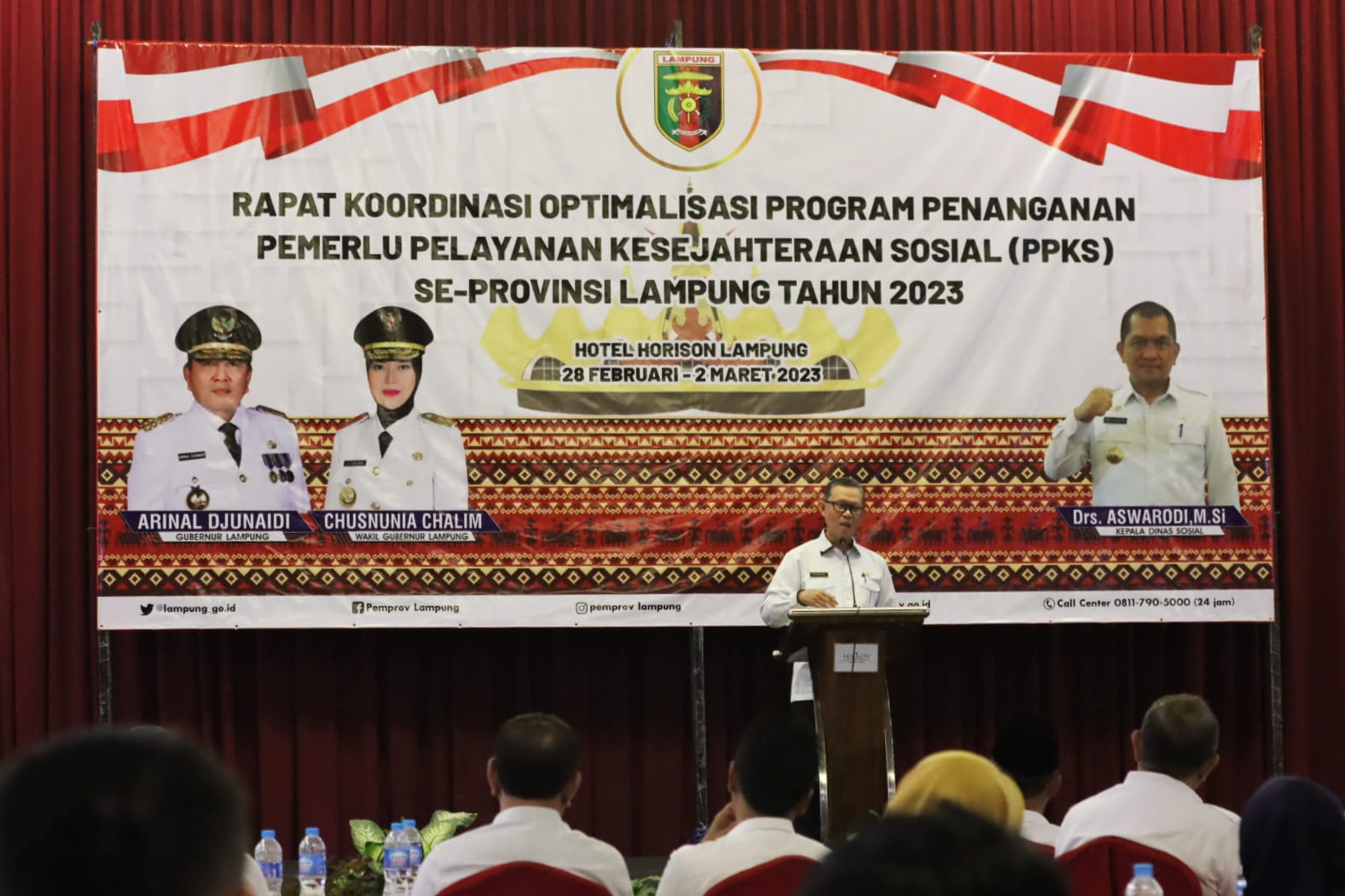 Sekdaprov Lampung Berharap Sinergi Kabupaten/Kota dan OPD dalam Penanganan PPKS untuk Wujudkan Rakyat Lampung 