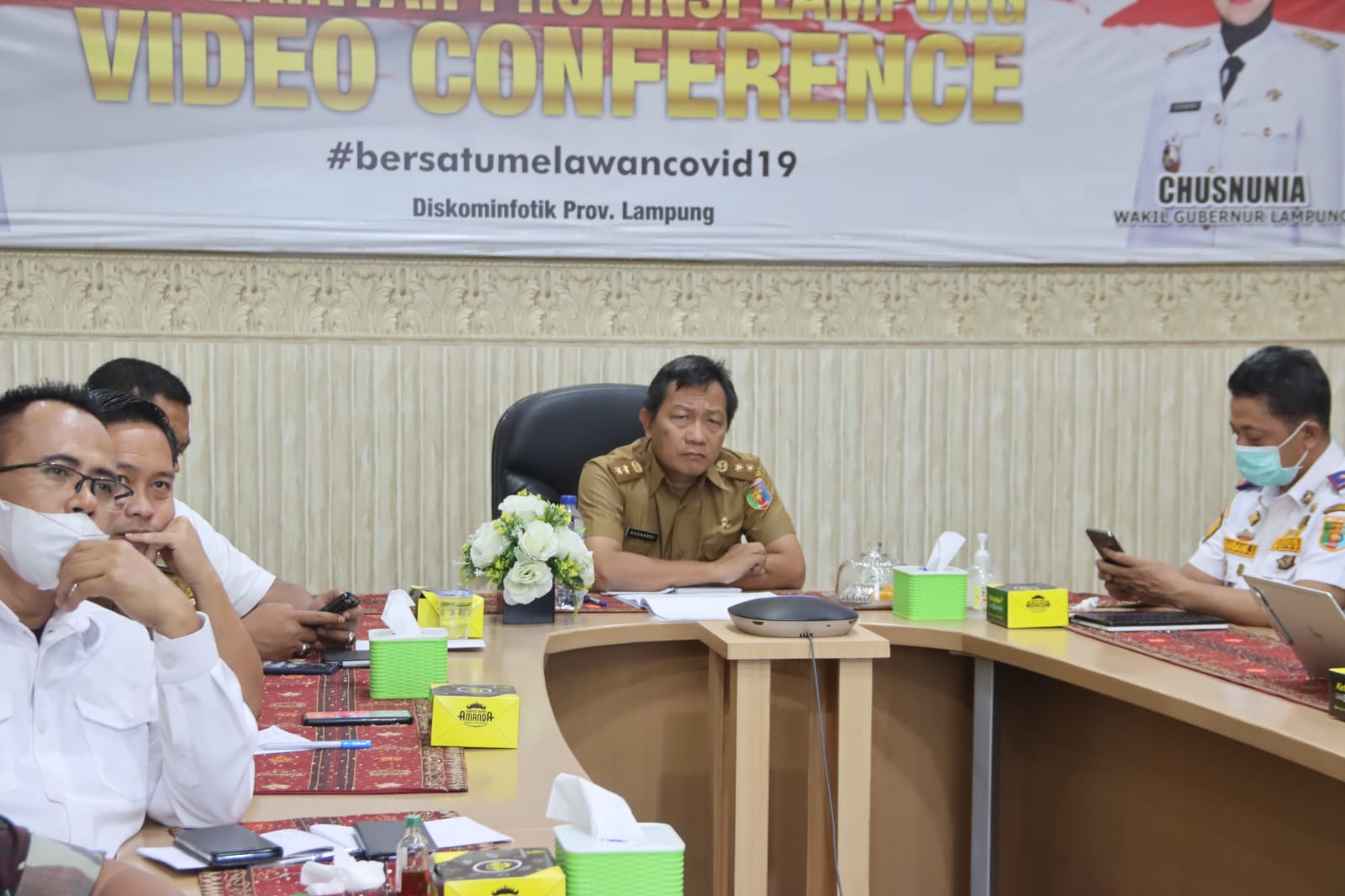 Pemprov Lampung Mengikuti Rapat Koordinasi Pengendalian Inflasi Daerah Bersama Mendagri