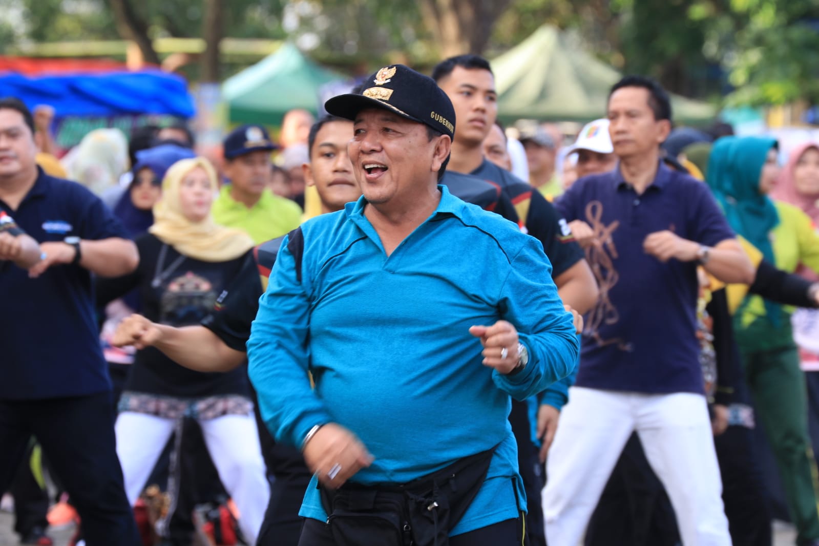 Pemeritah Provinsi Lampung Gelar Senam Bersama dalam Rangkaian Peringatan HUT ke-59 Provinsi Lampung